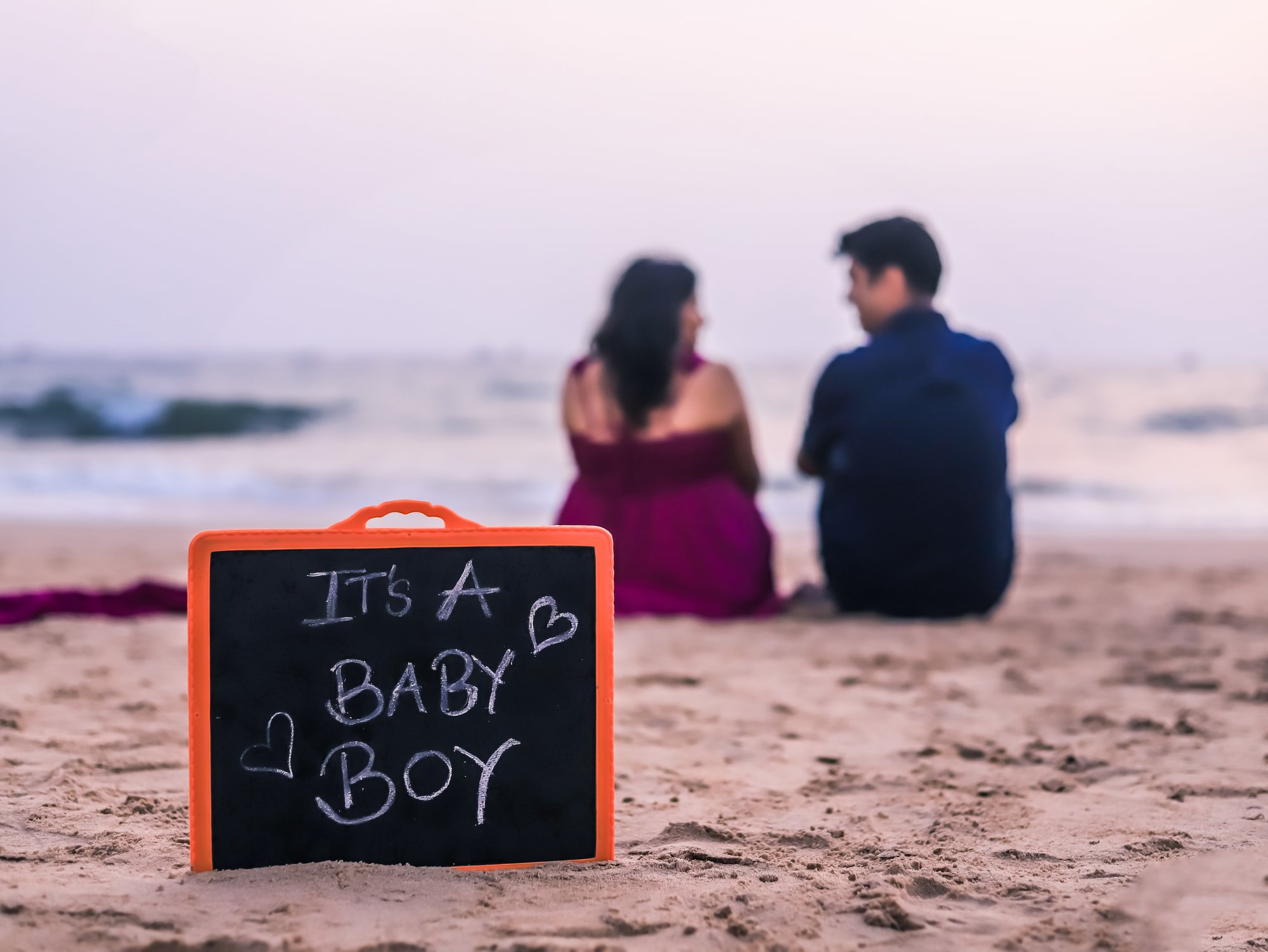 The beauty of maternity captured as a couple announces their baby boy.